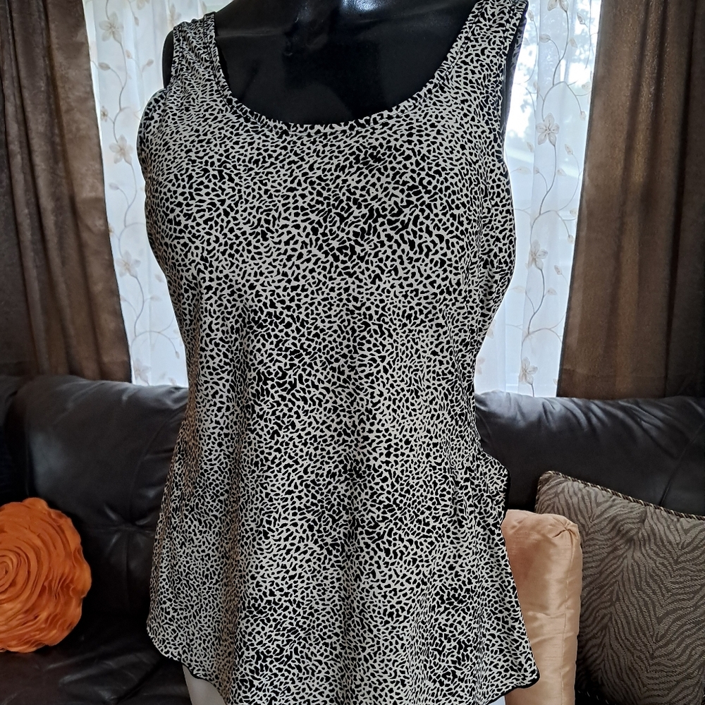 Animal Print One Piece Bathing Suit With Side Ruching And A Cute Front Skirt